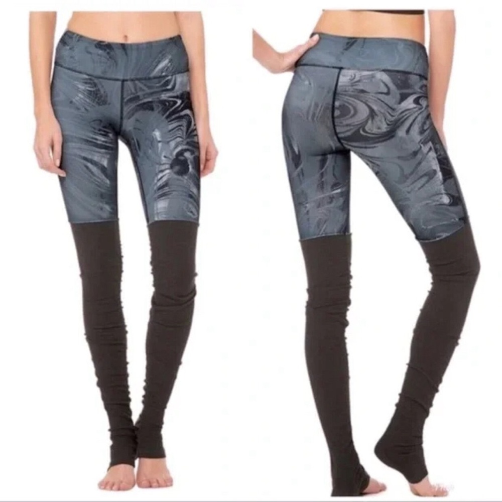 ALO Yoga Gray and Black Goddess Leggings